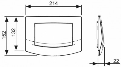 TECE TECEambia. Панель смыва с одной клавишей, Хром глянцевый. 9240126