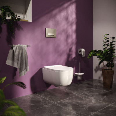 Инсталляция BERGES для скрытого монтажа унитаза NOVUM кнопка S3 хром глянец