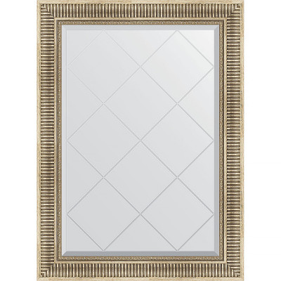 Зеркало настенное Evoform ExclusiveG 105х77 BY 4196 с гравировкой в багетной раме Серебряный акведук 93 мм