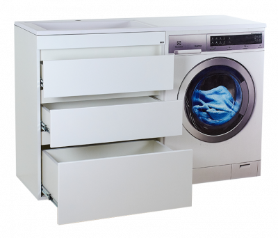 Тумба под раковину Misty Фостер - 70 с 3 ящ. напольная под стиральную машину (Э-Фос01070-013ЯНС)
