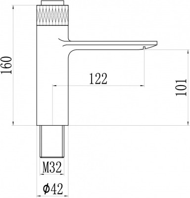 Смеситель для раковины Savol S-601810AB латунь хром рычажный
