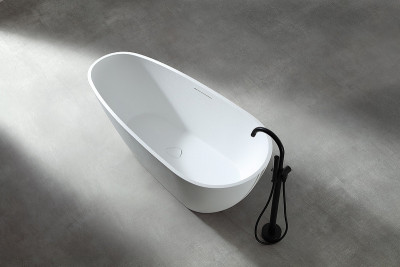 Ванна из искусственного камня Abber Dortmund 170x75 AM9911 белая без г-ажа овальная 170 л