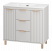 Тумба напольная Brevita Risacca Crema 90 серая (RIS-06090-0342Я) с раковиной