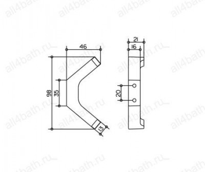 KEUCO Edition 11 11115 010000 крючок двойной для полотенца