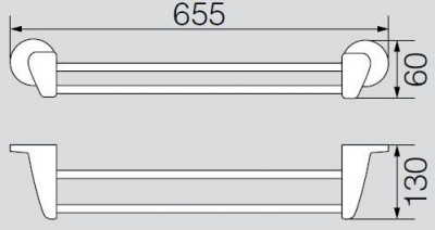 Veragio Oscar Bronzo OSC-5222.BR держатель для полотенец, бронза 60 см