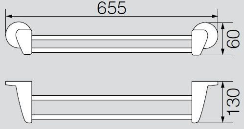 Veragio Oscar Bronzo OSC-5222.BR держатель для полотенец, бронза 60 см