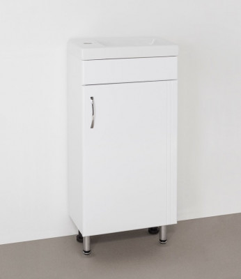 Тумба Style Line Эко Стандарт №1 40 (ЛС-00000307) с раковиной, белая  