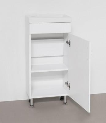 Тумба Style Line Эко Стандарт №1 40 (ЛС-00000307) с раковиной, белая  