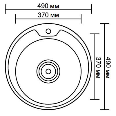 Одинарная мойка из нержавеющей стали врезная 49x49 см Ledeme L64949 декор