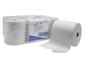 Полотенца Kimberly-Clark 6667 в рул. SCOTT 1-сл, 304м, белые, 1/6