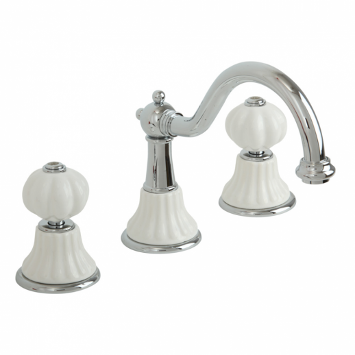 Migliore Olivia 19007 смеситель на раковину, хром/белый