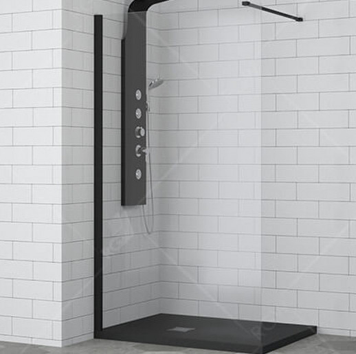 Душевая перегородка RGW Walk In WA-002B 100 35100210-14 прозрачная профиль черный