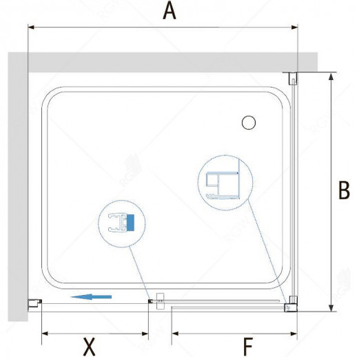 Душевой уголок RGW Passage PA-76 180х100 35087680-11 прозрачный профиль хром прямоугольный