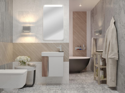 Зеркало Aquaton Вита (1A221902VT010), белый, настенное