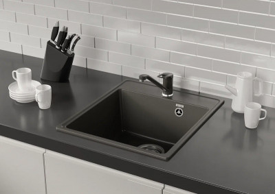 Кухонная мойка Ulgran Quartz Forte 425-01 прямоугольная 425х485х200 одна чаша жасмин