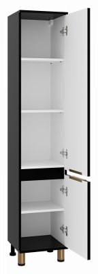 Шкаф пенал Brevita Enfida 35 универсальный правый черный ENF-05035-020P