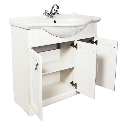 Тумба с раковиной для ванной Orange Classic 85 Белая (F7-85TU3)