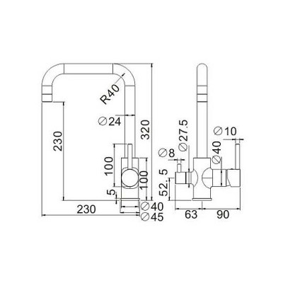 Кухонный смеситель Belz B802 B76802-3 вороненая сталь