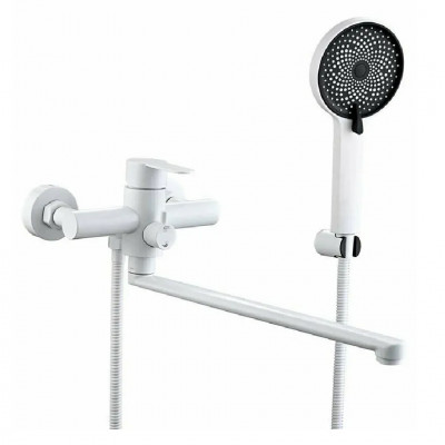 Смеситель для ванны Fmark FS8225W, белый