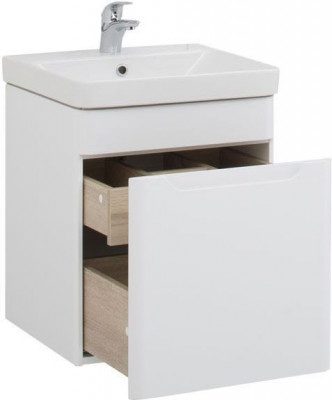 Тумба с раковиной Aquanet София 50 белый напольная/подвесная (00212585)