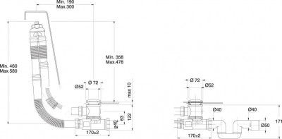 Ravak X01376 Система заполнения WarmFlow для ванн You