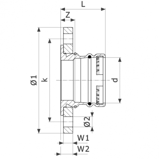 Viega Фланцевый переход Sanpress XL