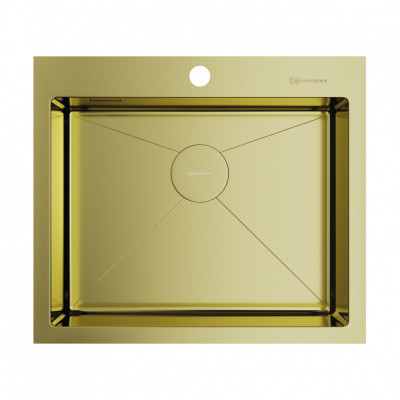 Мойка Omoikiri прямоугольная 590х510 мм Akisame 59-LG нерж.сталь, светлое золото (4973082)