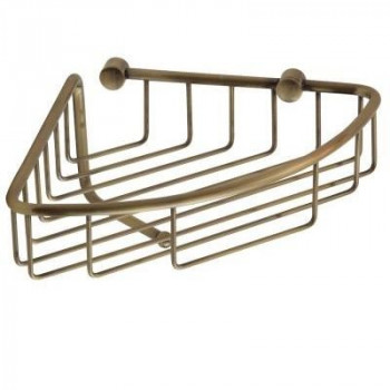 VERAGIO Gifortes Bronzo BASKET VR.GFT-9055.BR полка-решетка угловая с крючком, бронза