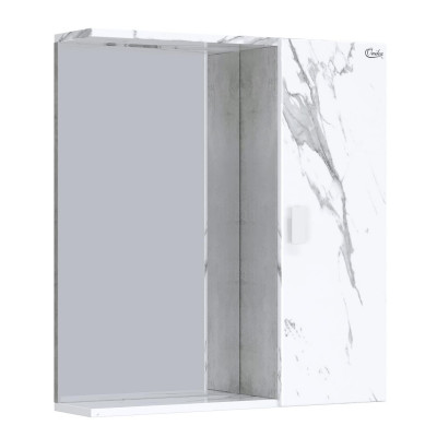 Зеркальный шкафчик Onika Марбл 65 мрамор/камень бетонный, универсальный (206545)
