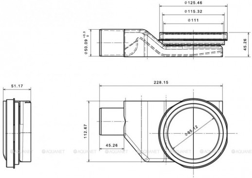 Душевой лоток Pestan Confluo Premium Gold Line 13100167, 950мм Нержавеющая сталь / ABS-пластик