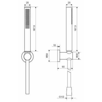 Душевой гарнитур точечный EXCELLENT Loka золото (AREX.SET.023GL)