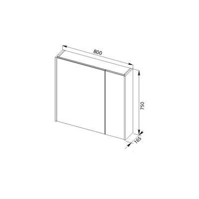 Aquanet Латина 80 00179635 зеркало, белый