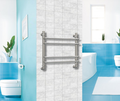 Водяной полотенцесушитель Акванерж Скоба групповая 500x500 (01-06-5050)