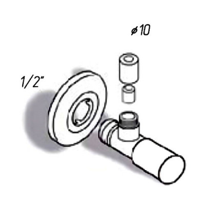 MIGLIORE Ricambi 17994 кран запорный, хром