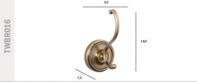 Tiffany World Bristol TWBR016br крючок одинарный, бронза