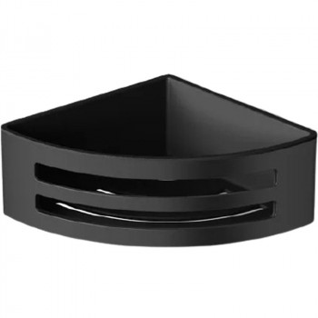 Полка корзина для ванной  Langberger Black Edition 75660-BPC угловая черная матовая 160x70x170 мм