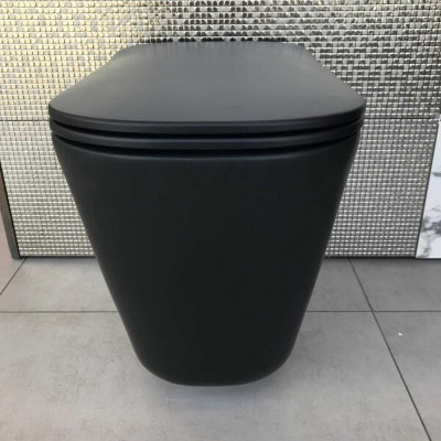 Унитаз Kerasan Tribeca 511831 приставной черный матовый без сиденья