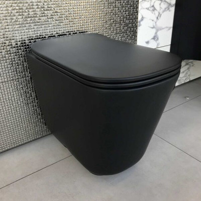 Унитаз Kerasan Tribeca 511831 приставной черный матовый без сиденья
