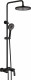 Душевая система с каскадным изливом Rose R1136H, черный  (R1136H)