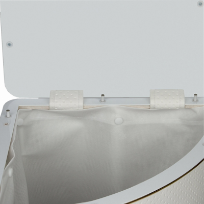 Geralis RWG-U Ромб корзина для белья белая, кант золото, угловая