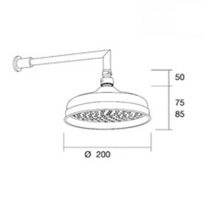 Верхний душ Margaroli Luxury латунь золото (L206GO)