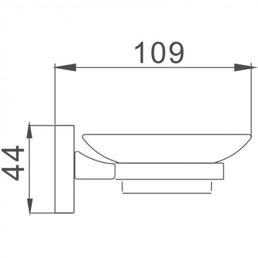 Мыльница Haiba HB8602 настенная (металл стекло) хром