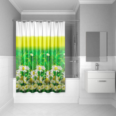Штора для ванной комнаты IDDIS Daizy Garden 200*200 см daisy garden (SCID050P), стиль традиционный