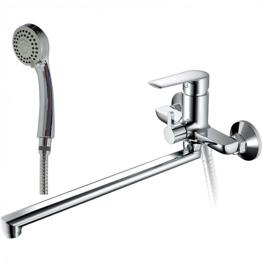 Смеситель для ванны Haiba HB22563 универсальный с душевым гарнитуром (латунь) хром