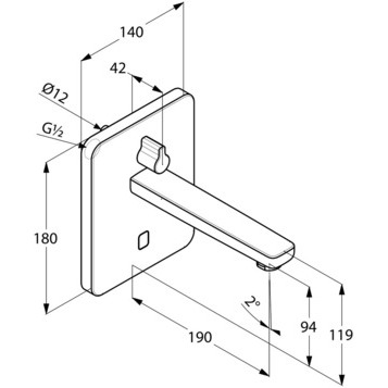 Смеситель для раковины KLUDI ZENTA хром 3850005