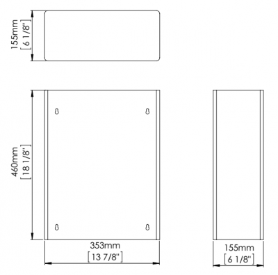 Ведро для мусора Mediclinics PPA2279B, без крышки, объем: 25 л, материал: сталь: цвет: матовый черный