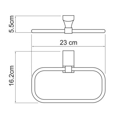 WasserKRAFT Exter K-5260 полотенцедержатель кольцевой