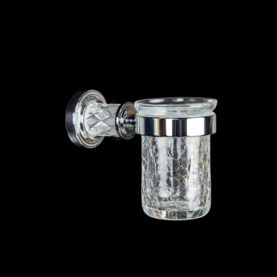 Стакан для ванной Boheme Murano Crystal 10904-CRST-CH настенный хром / хрусталь