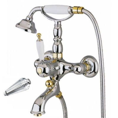 Bugnatese Oxford 6302K CRDO смеситель для ванны с душем, хром/золото