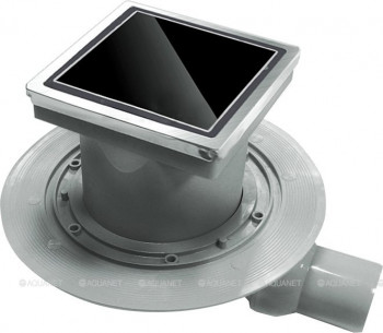 Трап для душа Pestan Confluo Standard Black Glass 1 13000089  Нержавеющая сталь / Пластик / Стекло